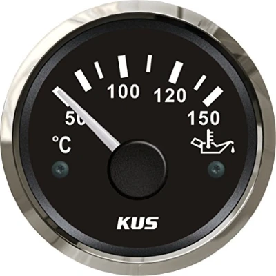 Bild av KUS temperaturmätare mätindikator, 50 150 ℃, 12 V/24 V, 52 mm (2 tum) bakgrundsbelysning (svart)