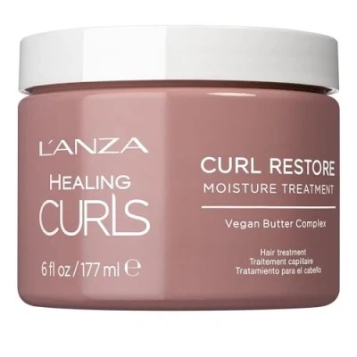 Bild av L&#039;ANZA Healing Curls Curl Restore Moisture Treatment Intensivt Återfuktande Leave In Lockdefinierande Kräm, Motverkar Frissighet och Skyddar mot Värme med Sulfatfri Parabenfri Formula (177 ml)