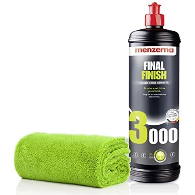 Bild av detailmate Bilvårdsset bilpoleringsset: Menzerna 3000 slutlig finish 1 liter mikrofiber bilpolerduk för polering, mikrofiberduk 550 GSM 40 x cm