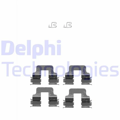 Bild av DELPHI LX0342 Kit d&#039;accessoires, plaquette de frein à disque BMW: 1 5 portes, 3 Berline, Coupe, ALFA ROMEO: Giulietta MiTo, 147