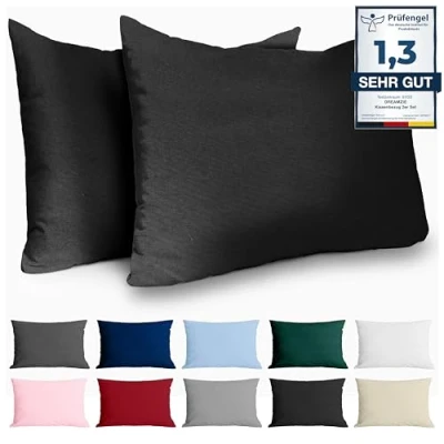 Bild av Dreamzie Kuddfodral 50x70 Renforcé Bomull (Set om 2) Nyeusi Tätt vävd med 57 trådar/cm² Kudde 50 x 70 cm Oeko Tex certifierad