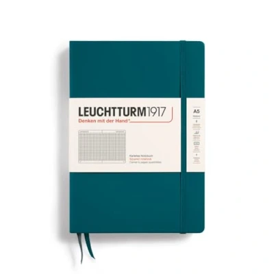 Bild av Leuchtturm1917 Notebook Medium (A5), Inbunden, 251 numrerade sidor Pacific Green, Fyrkantig