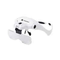 Bild av TOOLCRAFT 2469761 Lupbriller med LED belysning Forstørrelsesfaktor: 3.5 x, 2.5 2.0 1.5 1.0 x Linsestørrelse: (L B) 95 mm 34