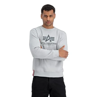 Bild av Alpha Industries Basic Sweatshirt för män Pastel Grey