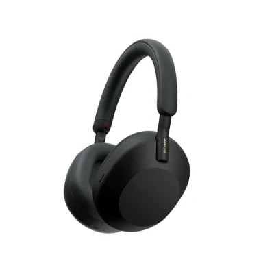 Bild av Sony WH 1000XM5SA brusreducerande trådlösa over ear hörlurar, bluetooth, tydlig samtalskvalitet, upp till 30 timmars batteritid, snabbladdning, Alexa &amp; Google Assistant, iOS och Android Svart