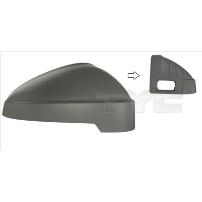 Bild av TYC 302 0113 2 Revêtement, rétroviseur extérieur droit avec couche d&#039;apprêt AUDI: A4 B9 Avant, A5 Cabriolet, Berline