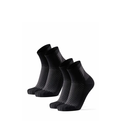 Bild av DANISH ENDURANCE Löparstrumpor, Anti friktion, slip, för Dam &amp; Herr, 2 pack, Svart, 43 47