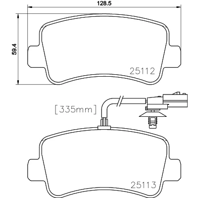 Bild av HELLA 8DB 355 015 301 Jeu de plaquettes frein avec contact du palpeur d&#039;usure intégré RENAULT: MASTER 3 Kasten, 3, Bus