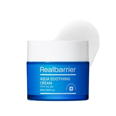 Bild av Real Barrier Aqua Soothing Gel Cream 50ml, lätt, snabbt absorberad, kylande innehållande 5 olika former av hyaluronsyror