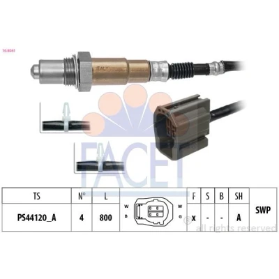 Bild av FACET 10.8561 Sonde lambda avec monture chauffé, planaire, Filetage prégraissé MAZDA: 3 5 portes, Berline