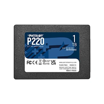 Bild av Patriot P220 1TB Intern SSD SATA 3 2,5 tum Solid State enhet P220S1TB25