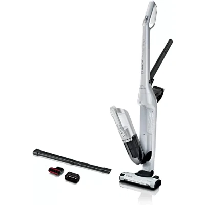 Bild av BOSCH BBH3ALL28 Aspirateur balai sans fil 2en1 et multifonction Flexxo 2 vitesses 28 V 55 mn d&#039;autonomie Blanc métallisé