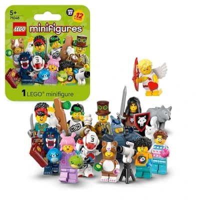 Bild av LEGO Minifigures Serie 27 Samlarobjekt för barn, Med plyschdjurssamlare och supporter i hamsterdräkt, Kreativ present pojkar flickor från 5 år 71048