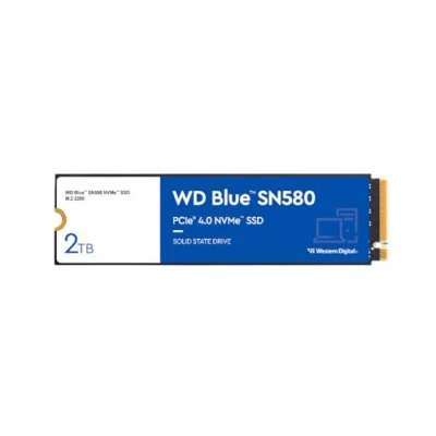 Bild av Western Digital 2TB WD Blue SN580 NVMe Internal Solid State Drive SSD Gen4 x4 PCIe 16Gb/s, M.2 2280, Up to 4,150 MB/s WDS200T3B0E