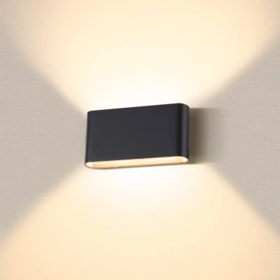 Bild av SLV Oval vägglampa för utomhusbruk upp/ned CCT 17,5 cm svart