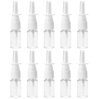 Bild av Vesaneae 10 påfyllningsbara tomma nässprutor på ml, flaskor nässpray, fina dimmor, töm mini plastflaskor nässpray för resor kosmetika