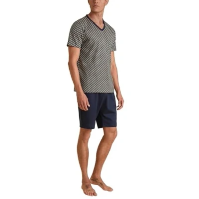 Bild av CALIDA Relax Imprint pyjamas kort laurel grön, 1 st, storlek 4648, Lagerbladsgrön, 46 48