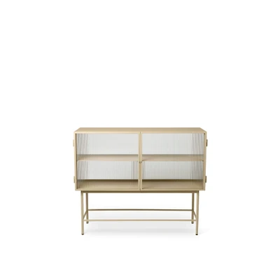 Bild av Ferm Living Haze Sideboard Reeded Glass Byrå Cashmere W110 x H90 D40 cm