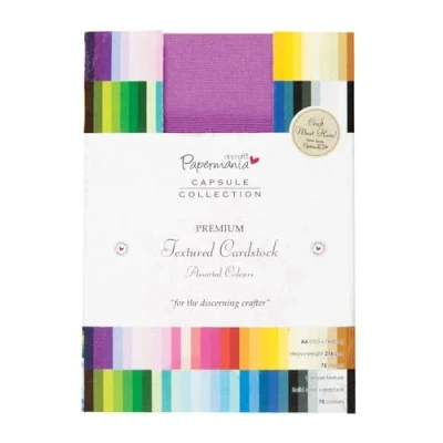 Bild av Docrafts Papermania Premium texturerad solid kartongförpackning A6 75/Pkg Multi