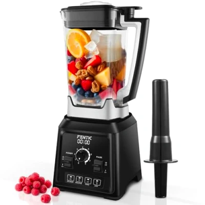 Bild av Fentic Blender 2000W Kraftfull Mixer 2 Liter Smoothie Maker med 8 Hastigheter och 4 Program Iskross