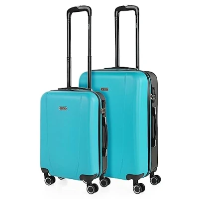 Bild av ITACA Set med 2 Rigid Travel Resväskor 55/65 cm 4 hjul ABS. Resistenta och Lätta. Övre sidaHandtag Integrerat kombinationslås. Liten stuga godkänd Medium., Tourquise Antracit