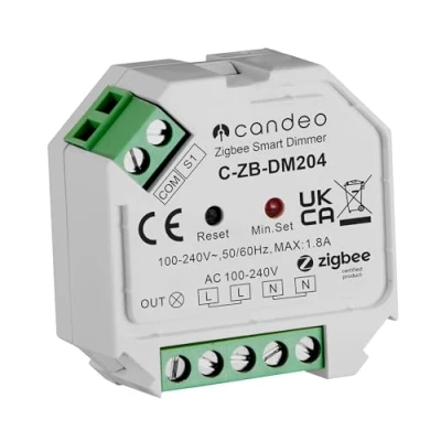 Bild av Candeo Zigbee Dimmer modul ingen neutral krävs, kompatibel med Amazon Echo, Echo Studio, Philips Hue, Smartthings, Hubitat, HomeKit