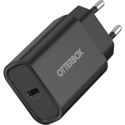 Bild av OtterBox Standard EU 30W USB C PD väggladdare, snabbladdare för Smartphone och surfplatta, falltestad, tålig, Svart, Utan retailförpackning
