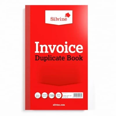 Bild av Silvine Duplicera fakturabok numrerad 1100 med indexblad (210 x 127 mm)