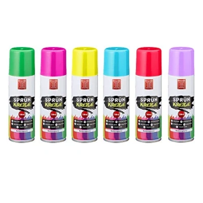 Bild av Cepewa kritsprej spraykrita markeringsspray 6 färger vattenlöslig (1 x set med spraykrita)