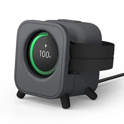 Bild av Elago GW5 stativ kompatibelt med Samsung Galaxy Watch 6 serien laddningsstativ/5 laddare (40, 44 mm 5 Pro (45 mm) 2022 2023, klassisk högtalardesign mörkgrå laddningskabel ingår ej