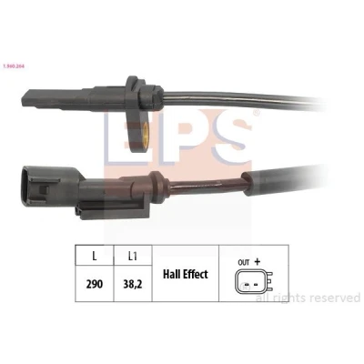 Bild av EPS 1.960.264 ABS Givare 290mm FORD: Transit Custom V362 Skåpbil, Mk7 Tourneo Minibuss