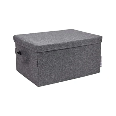 Bild av Bigso Box of Sweden 1014 medium grå polyester förvaringsbox, 40 x 30 22 cm