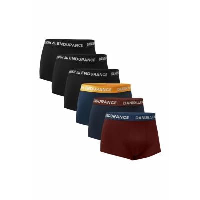 Bild av Danish Endurance Men&#039;s Short Trunks 6pack Underkläder, Storlek: Medium, Mc (black navy orange bordeaux navy)