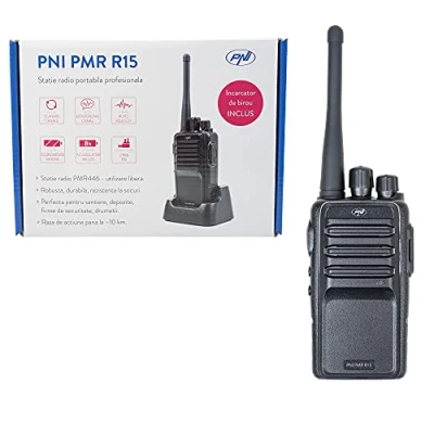 Bild av Professionell bärbar radio PNI PMR R15 0,5W, ASQ, TOT, CTCSS DCS, Monitor, 1200mAh, Programmerbar