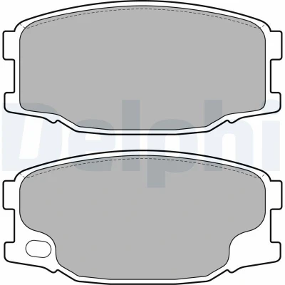 Bild av DELPHI LP2073 Jeu de plaquettes frein non préparé pour indicateur d&#039;usure avec tôle anti bruit accessoires MITSUBISHI: Canter 6.Generation