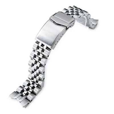 Bild av MiLTAT 20 mm klockarmband för Seiko Alpinist SARB017 SBDC091 SBDC089, Angus J skruvlänk, borstat, Large, Klassisk