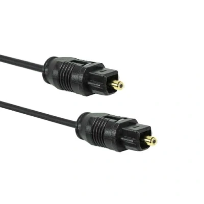 Bild av OcioDual optisk Toslink kabel 3 m fiberoptik fiberljud LWL SPDIF M/M svart för TV ljudkabel