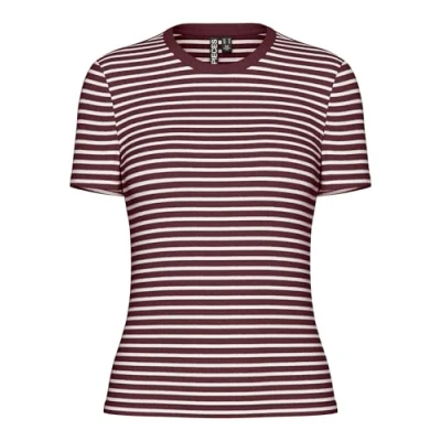 Bild av Pieces Pcsoffi BABY TEE Tshirt med print, Storlek: Small, Tawny port/cloud dancer