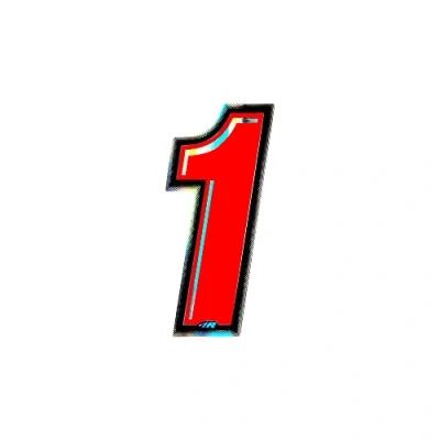 Bild av 4R Quattroerre.it 13261 Racing Number 1, Röd