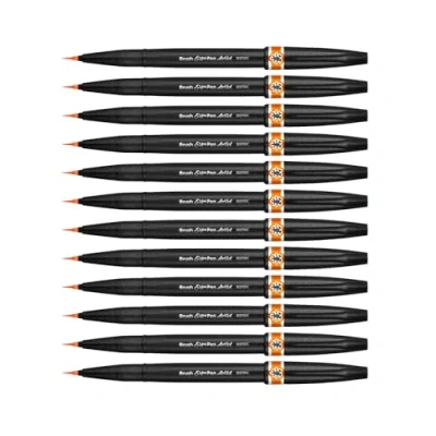 Bild av Pentel SESF30C FX extra fin penselspets, 12 stycken orange