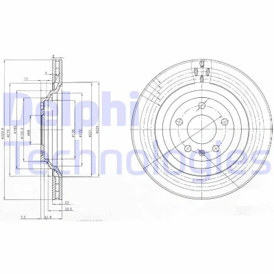Bild av Bromsskiva DELPHI BG3991
