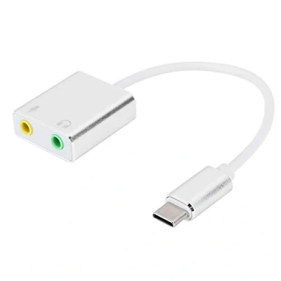 Bild av USB C ljudadapter Externt Stereoljudkort med 3,5 Mm Hörlurs och Mikrofonuttag för Windows, Mac, Linux, PC, Laptop, Desktop, PS5, 3 Pro