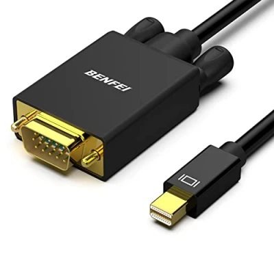 Bild av BENFEI Mini Displayport till VGA kabel, 1,8 m Thunderbolt guldpläterad sladd kompatibel med MacBook Air 2010 2017, pro 2015, Mac 2014, Surface 1/2/3/4