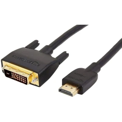 Bild av Amazon Basics HDMI A till DVI adapterkabel, 1,8 m, inte för anslutning SCART eller VGA anslutningar, svart