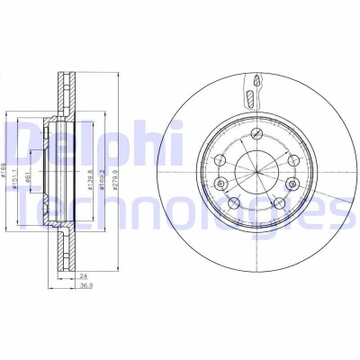 Bild av Bromsskiva DELPHI BG4317C
