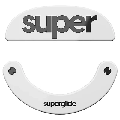 Bild av Superglide2 Ny kontrollerbar hastighetsyta snabbaste och smidigaste musfötter/skridskor tillverkade med ultrastark glas slät hållbar sula för Pulsar X2 mini trådlös spelmus [vit]
