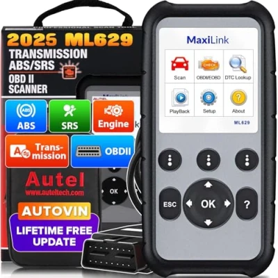 Bild av Autel ML629 OBD2 Diagnostisk Scanner, Läs Felkoden, 2023 Förbättrad Version av AL619, ABS SRS Motor Överföring Diagnostiskt Verktyg med Auto VIN, DTC Sökning, Färdigt Test