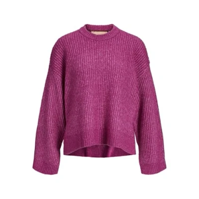Bild av JJXX Jxsigga Diverse CREW NECK Stickad tröja, Storlek: Small, Fuchsia red