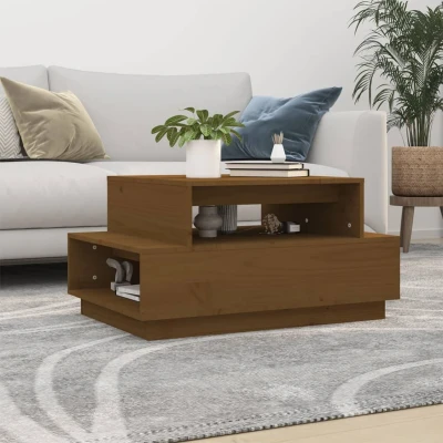 Bild av Soffbord honungsbrun 80x55x40,5 cm massiv furu