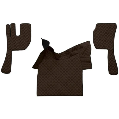 Bild av F CORE FL02 BROWN Ensemble de tapis sol Similicuir avant 3 marron